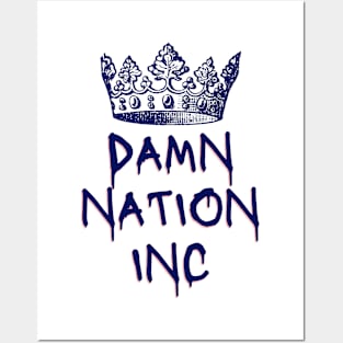 Damn Nation Inc (dark text) Posters and Art